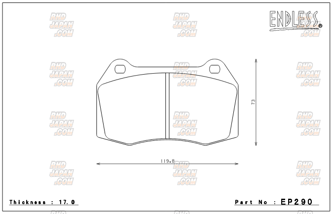Endless Brake Pads Full Set Type CC-Rg - BNR32 BCNR33 BNR34 WGNC34